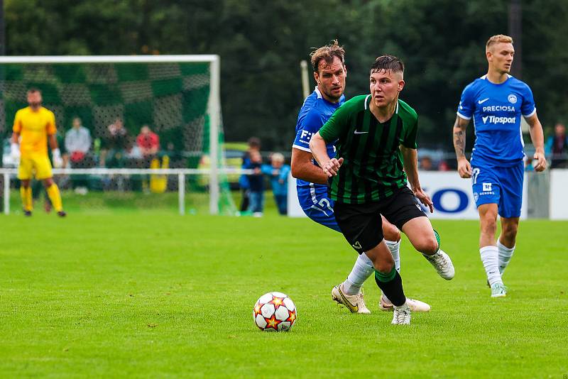 2. kolo MOL Cupu: FC Rokycany (zelení) - FC Slovan Liberec 1:5.