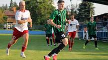 Fotbalisté FC Rokycany (na archivním snímku hráči v zelených dresech) porazili Jindřichův Hradec 2:0 a slaví třetí výhru v řadě.