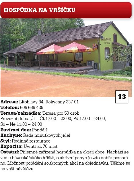 13. Hospůdka Na Vršíčku