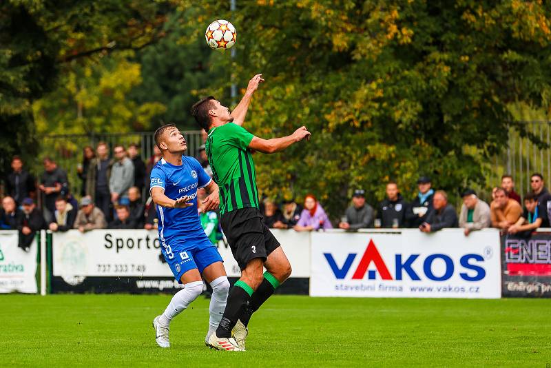 2. kolo MOL Cupu: FC Rokycany (zelení) - FC Slovan Liberec 1:5.