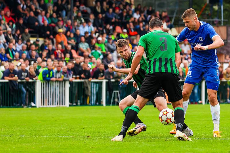 2. kolo MOL Cupu: FC Rokycany (zelení) - FC Slovan Liberec 1:5.