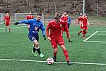 Fotbalisté TJ Sokol Radnice (na archivním snímku hráči v červených dresech) porazili Horšovský Týn 3:2 a v Poháru PKFS postoupili do čtvrtfinále.