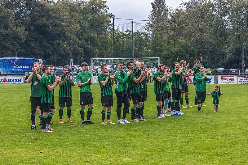 2. kolo MOL Cupu: FC Rokycany (zelení) - FC Slovan Liberec 1:5.