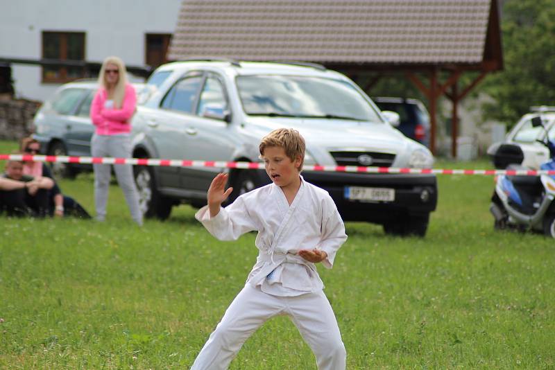 Dění se uskutečnilo na fotbalovém hřišti a program byl bohatý