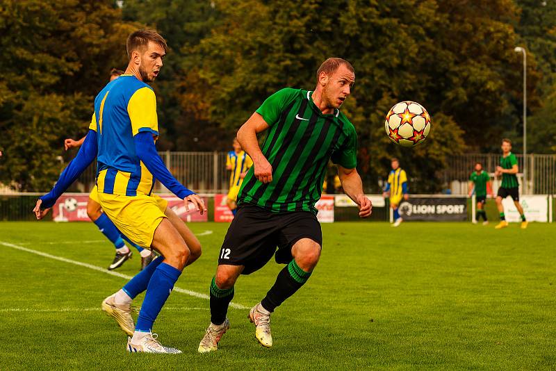 FC Rokycany (fotbalisté v zelenočerných dresech), ilustrační snímek.