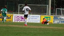 První ligový zápas starších žáků FC Rokycany U15. 