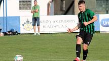 Fotbalisté FC Rokycany (na archivním snímku hráči v zelených dresech) porazili Jindřichův Hradec 2:0 a slaví třetí výhru v řadě.