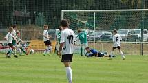 První ligový zápas starších žáků FC Rokycany U15. 