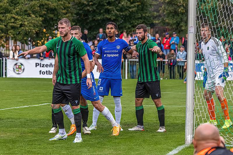 FC Rokycany (fotbalisté v zelených dresech), ilustrační snímek.