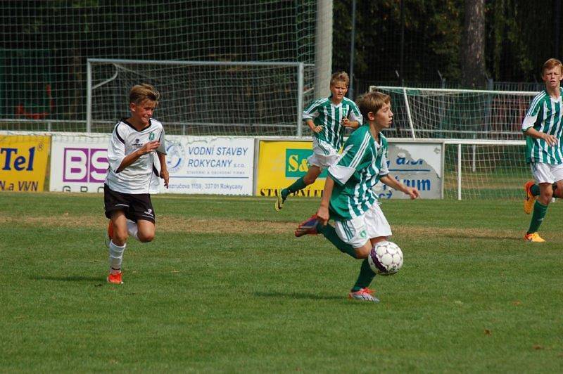 První ligový zápas starších žáků FC Rokycany U15. 