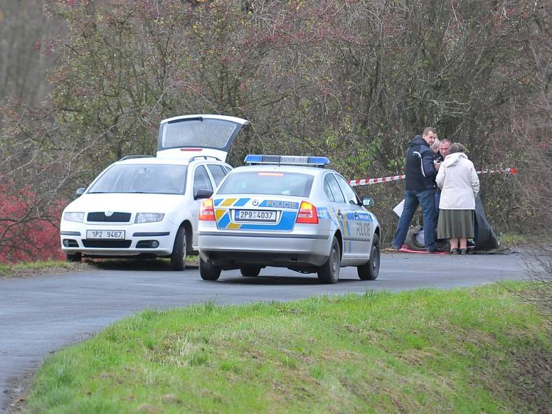 Po třinácté hodině vyjížděli k úmrtí nedaleko Skořic kriminalisté v doprovodu hasičů a policie ČR.