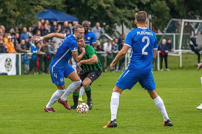 2. kolo MOL Cupu: FC Rokycany (zelení) - FC Slovan Liberec 1:5.