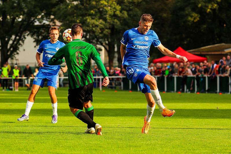 2. kolo MOL Cupu: FC Rokycany (zelení) - FC Slovan Liberec 1:5.