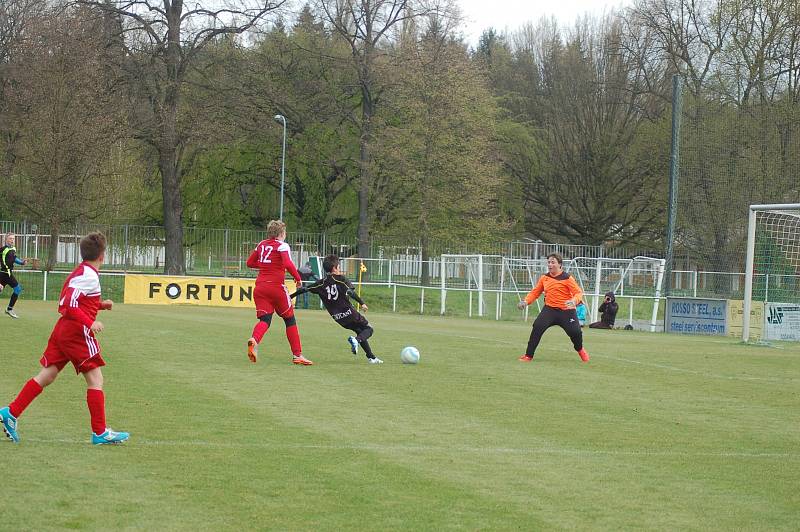 Krajská soutěž fotbalových žáků pokračovala střetnutím FC Rokycany TJ Dobřany