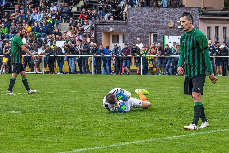 FC Rokycany (fotbalisté v zelených dresech), ilustrační snímek.