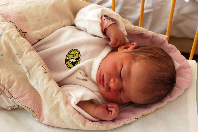 JANA MICHŇOVÁ z Rokycan se narodila 11. července v 15 hodin a 28 minut jako druhé dítě manželů Jany a Martina Michňových. Rodiče věděli dopředu, že jim k prvorozenému Martínkovi (2,5 roku) přibude malá slečna. Janička vážila při narození 3100 g, 49 cm.