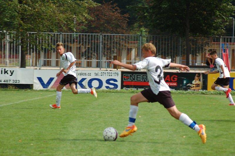 První ligový zápas starších žáků FC Rokycany U15. 