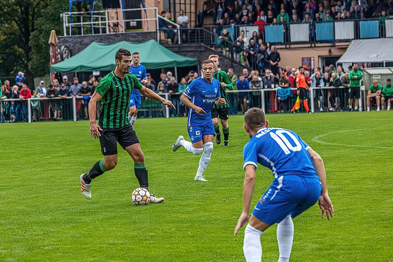 2. kolo MOL Cupu: FC Rokycany (zelení) - FC Slovan Liberec 1:5.