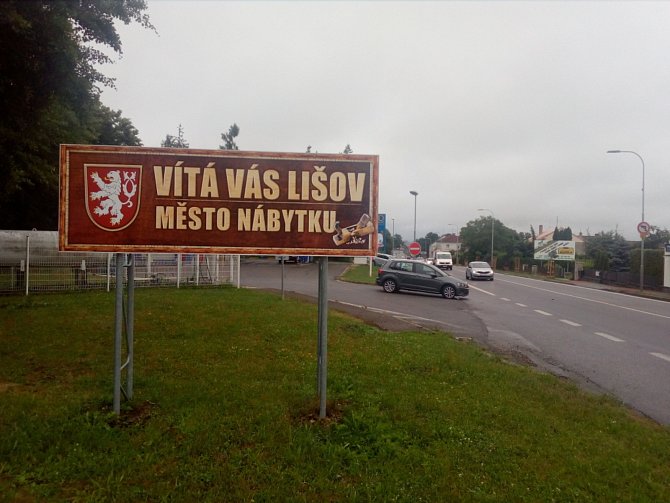 Lišov červenec 2021. Příjezd od Českých Budějovic.