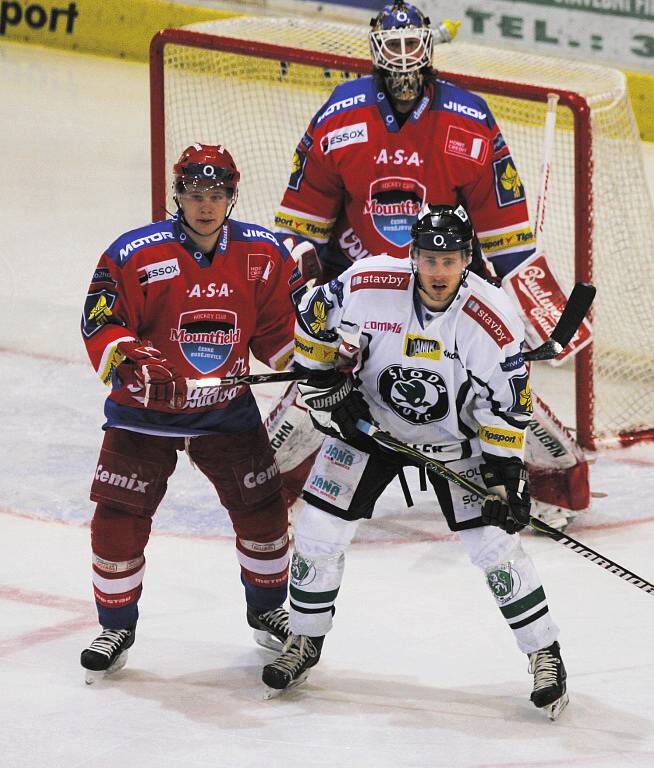 Hokejová extraliga pokračovala zápasem HC Mountfield - BK Mladá Boleslav.