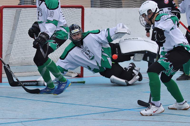 Hokejbalisté Pedagogu se chystají na čtvrtfinále prvoligového play off proti týmu Bulldogs Brno.