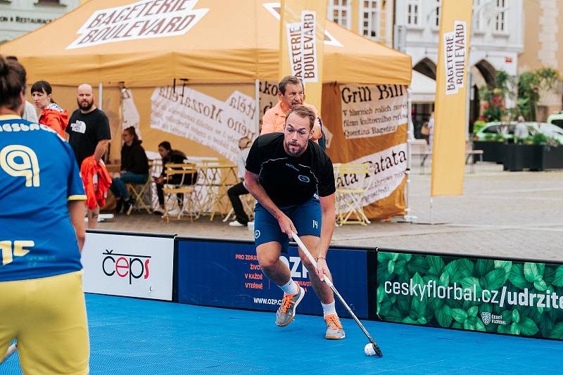 Na českobudějovickém náměstí Přemysla Otakara II. se hrál turnaj Street Floorball League