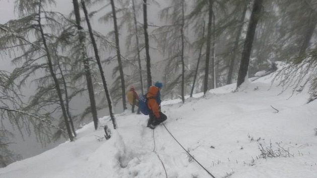 Snímek horské služby ze záchranné akce.