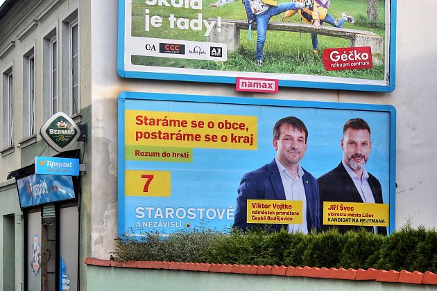 Předvolební billboard Starostů a nezávislých. Známka odborníka na marketing: 3.