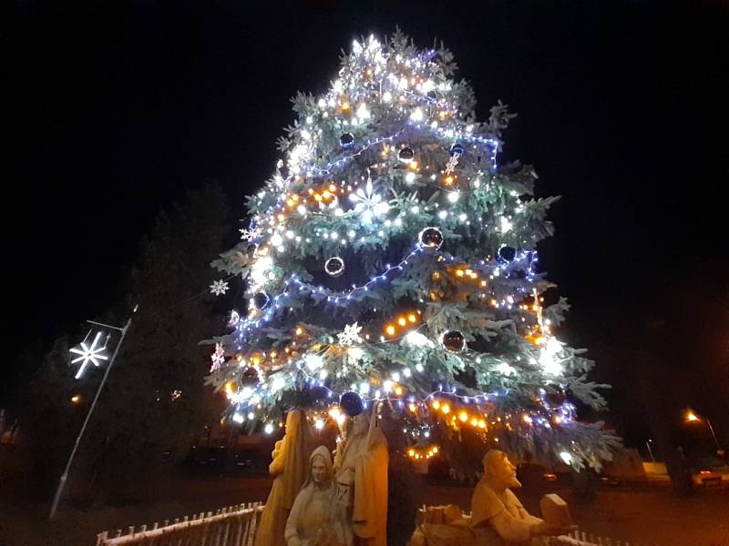 Vánoční strom v Lišově.