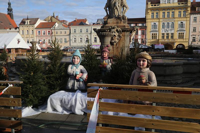 Vánoční trh v Českých Budějovicích.