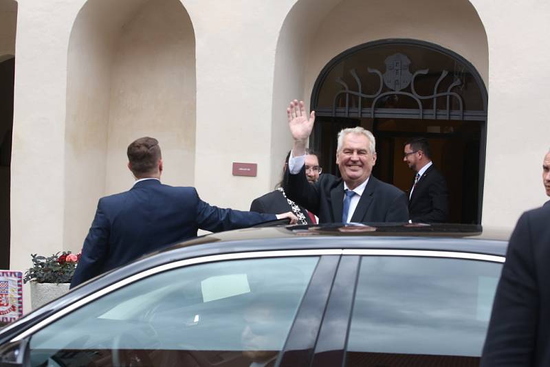 Prezident republiky Miloš Zeman navštívil Strakonice.