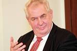 Miloš Zeman se setkal se zástupci města České Budějovice.