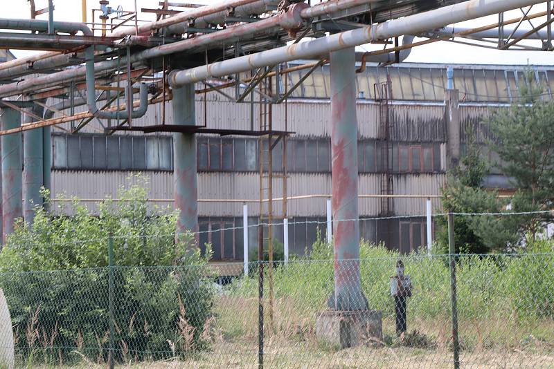 Vymlácený areál skleníků s tunami odpadků, šrot, vraky. I to jsou Budějovice.