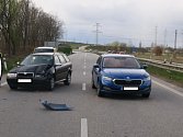 Nedělní nehoda na příjezdu do Českých Budějovic od Dasného.