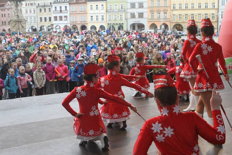 Mezinárodní gymnastické soutěže Eurogym začne v Českých Budějovicích přesně za 101 dní. Na snímku spolek Hlubocké princezny.