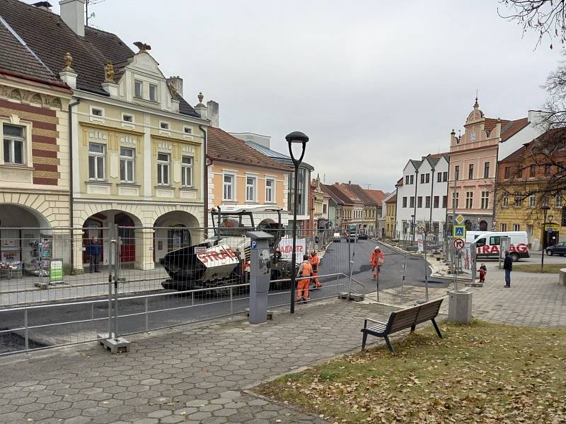 Rekonstrukce Trocnovské ulice a Žižkova náměstí v Trhových Svinech v roce 2021.