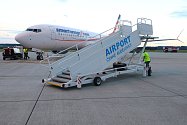 První cestující do zahraniční destinace odletěli z letiště v Českých Budějovicích loni v srpnu do Antalye v Turecku.