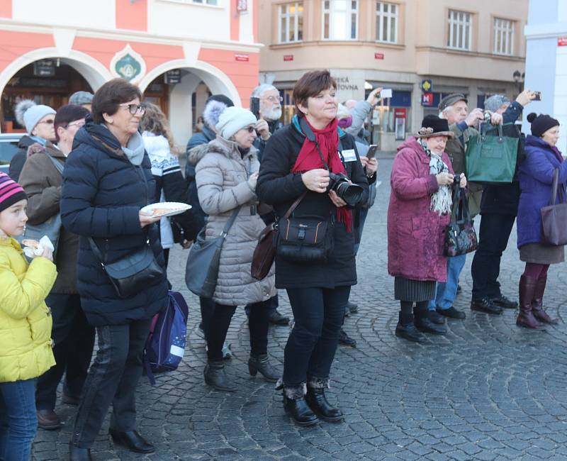 Tříkrálová sbírka v Českých Budějovicích.