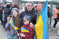 V sobotu odpoledne se na českobudějovickém náměstí Přemysla Otakara II. konala akce Společně za Ukrajinu.