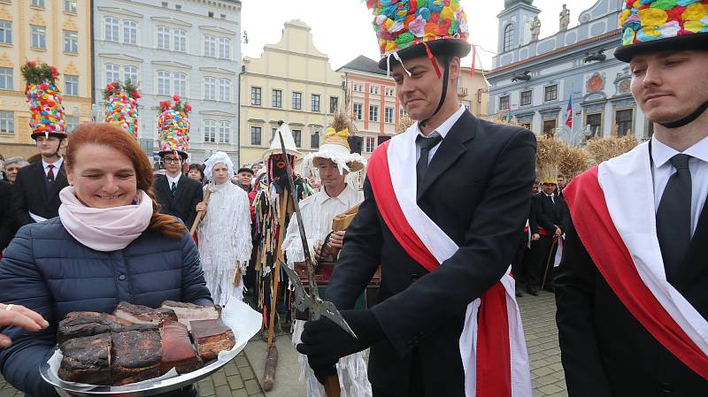 Masopust na českobudějovickém náměstí.