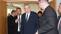 Prezident republiky Miloš Zeman po jednání s policií.