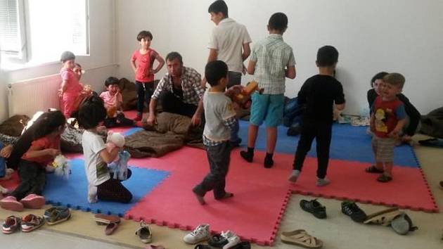 Osm dospělých a jedenáct dětí původem ze Sýrie zadrželi policisté u Jenišova na Lipensku.