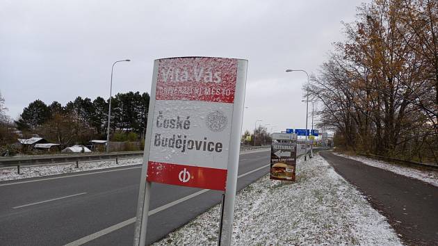 Také České Budějovice se v sobotu 25. listopadu dočkaly sněhu.