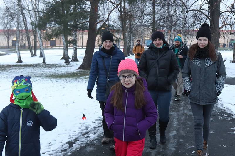 Stezka odvahy v českobudějovické Stromovce.