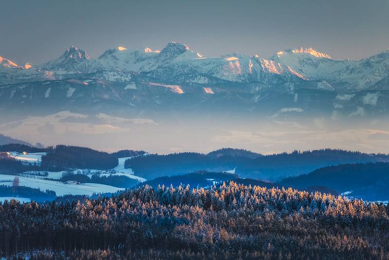 Alpy z Vítkova hrádku objektivem Lukáše Galla