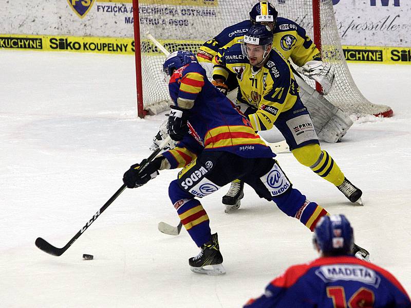 Druhé utkání čtvrtfinále play off hokejové WSM ligy MOTOR České Budějovice - HC ZUBR Přerov v Budvar aréně.