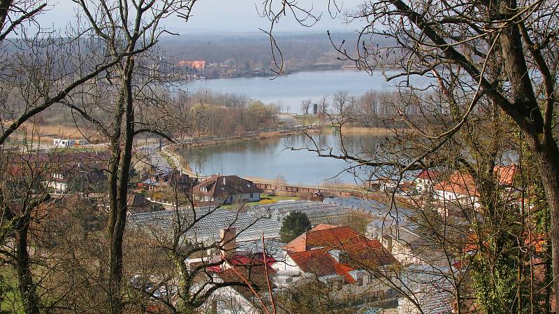 Lidé v parcích,u zámku Hluboká a českovrbenských rybnících