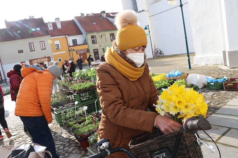 Farmářský trh na Piaristickém náměstí v Českých Budějovicích je opět otevřen.