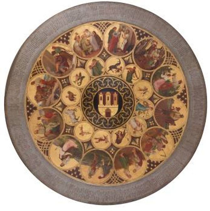 Kalendářní deska staroměstského orloje, originál – Muzeum hlavního města Prahy