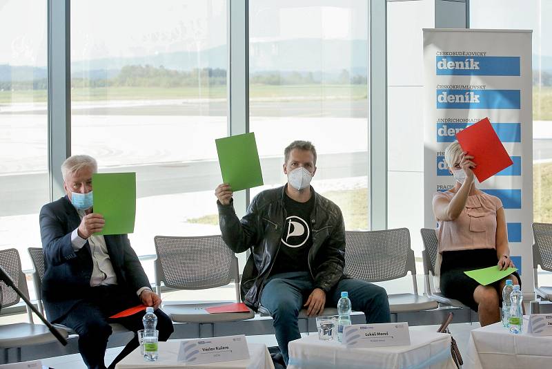 Předvolební debata Deníku tentokrát z českobudějovického letiště.